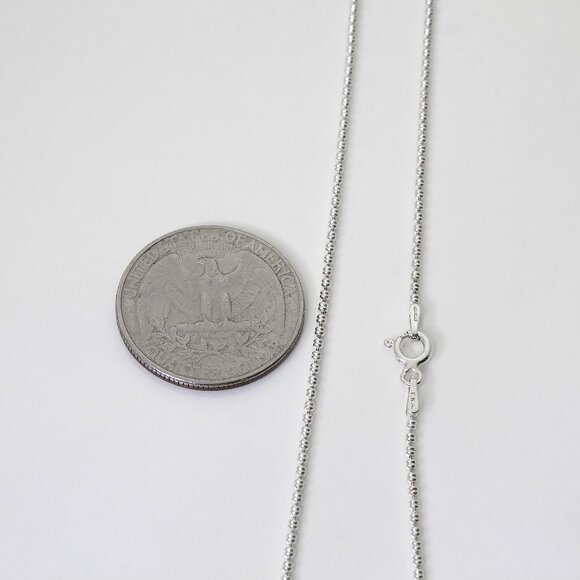 NEW 925 Silver Bead Chain, Delicate Stackable Layered Ball Necklace Gift For Her - Picture 7 of 7